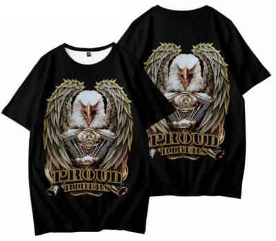 Motorrad Adler eagle 3D Streetwear T-Shirt Shirt Kostüme Polyester Schwarz Neu