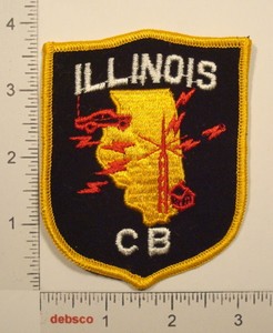 Vintage-ILLINOIS-CB-RADIO-OPERATOR-State-Embroidered-Souvenir-PATCH