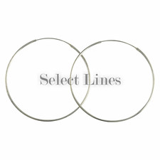 Sterling Silver 1.2mm x 55mm Endless Hoop Earrings Round .925 Jewelry