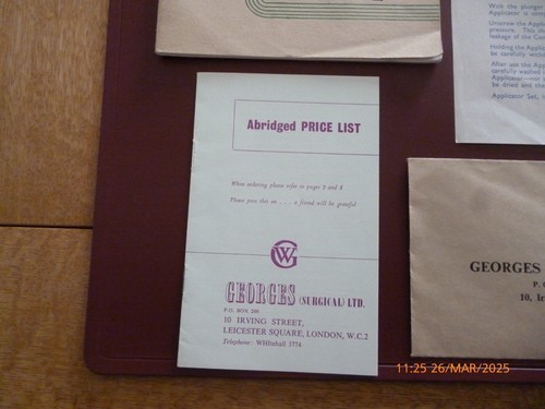 W. GEORGE GEORGES SURGICAL CONTRACEPTIVE METHODS & APPLIANCES BOOKLET/PRICES ETC - Picture 5 of 24