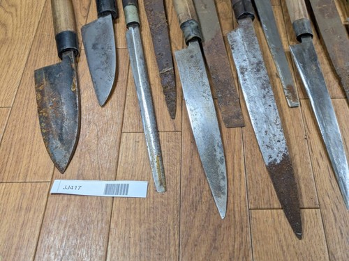 Cuchillo de cocina de chef japonés vintage Japón HOCHO JJ417 DAÑADO ROTO - Imagen 5 de 19