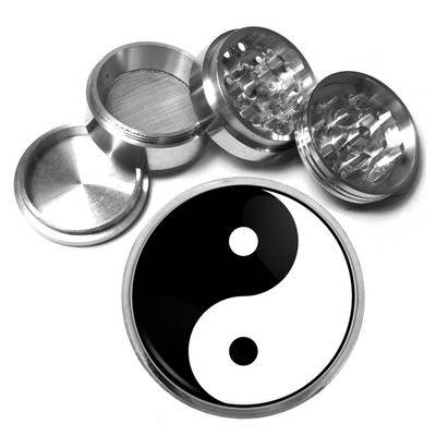Yin Yang D1 Themed Aluminum Grinder 56mm 4 Piece Hand Mueller 