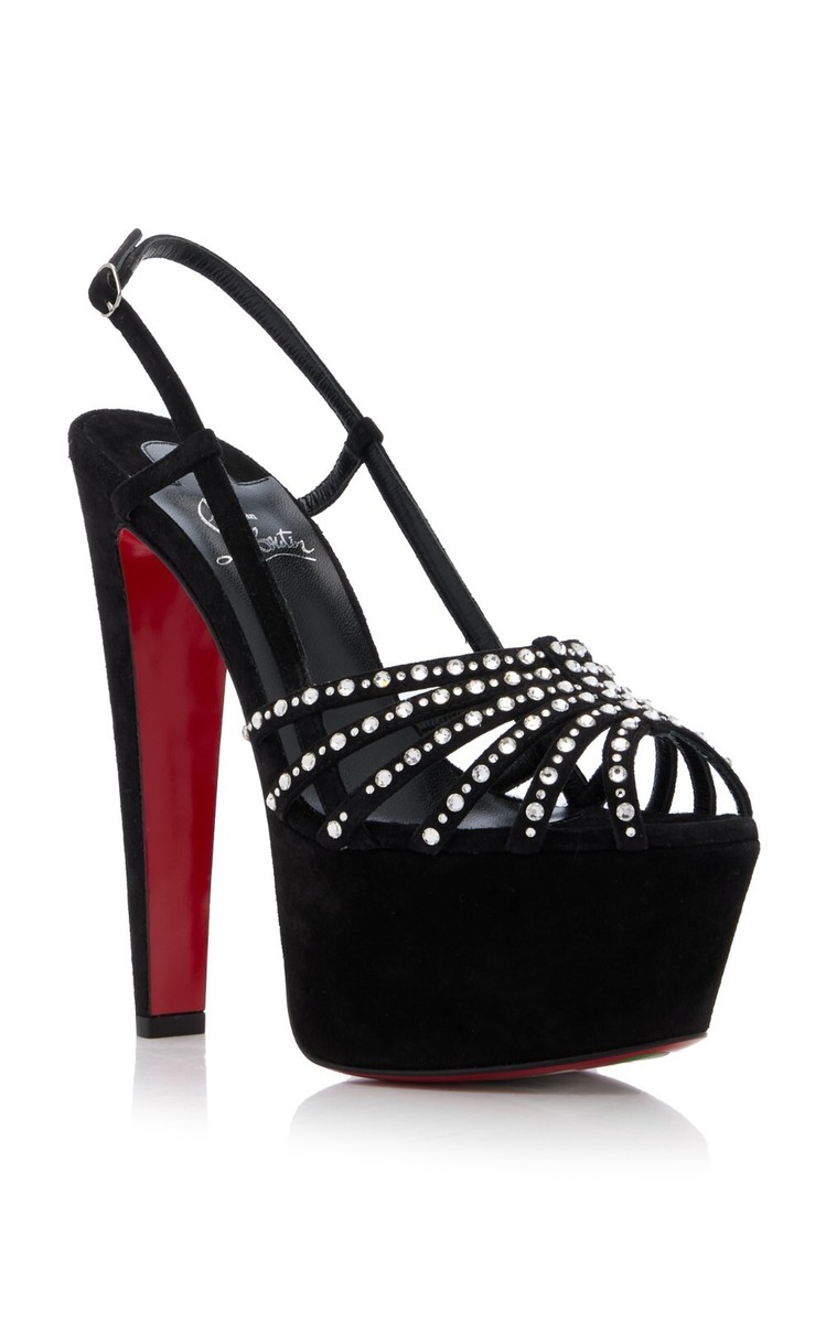 SUSTINAさま $1595 Christian Louboutin Vegastrassima Alta Crystal Sandals