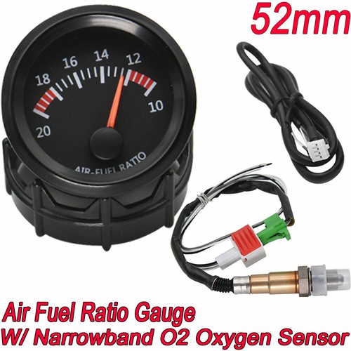 2" 52mm LED Digital Car Air Fuel Ratio Gauge W/ Narrowband O2 Oxygen Sensor 12V - Picture 1 of 12