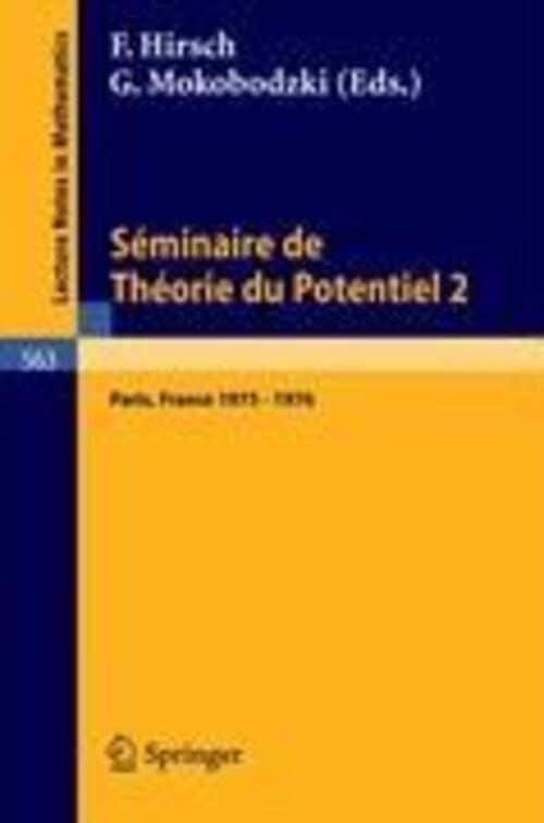 F. Hirsch | Séminaire De Théorie Du Potentiel, Paris, 1975-1976, No. 2