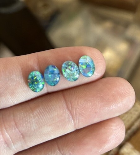 Fantastic australian triplet opal cabochon multi fire gemstone 29pcs 20 CT - Picture 21 of 23