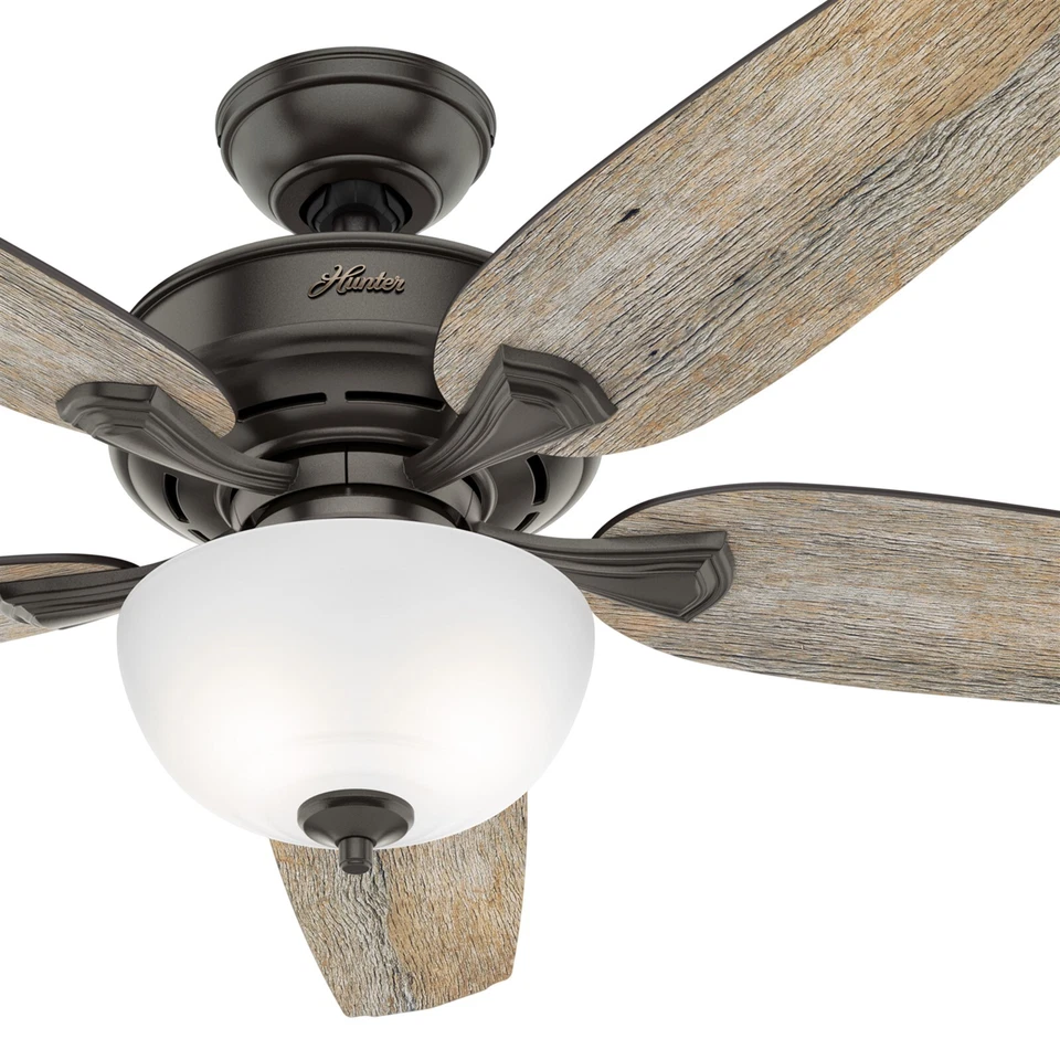 Hunter Fan 54 inch Casual Noble Bronze Indoor Ceiling Fan with Light and Remote - Image 2 of 4