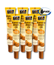 VIA NATURAL Moroccan Argan Oil 1.5oz - 6 Tubes Free Shipping 