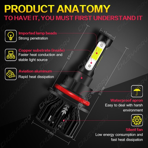 LED Headlight Bulbs White Fit Peterbilt 330 335 325 337 340 348 382 384 386 387 - 第 6/12 張圖片