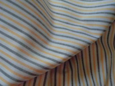 Coupon De Tissu Coton 100% à Rayures Fines - 100cm X 240cm - Grand Teint, Fabriqué En France
