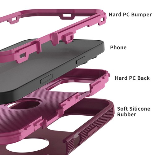 For Apple iPhone 16/16+/16 Plus/16 Pro/16 Pro Max Case Hybrid Rugged Phone Cover - Picture 32 of 54