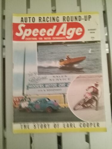 Revista Speed Age agosto de 1954 Historia de Earl Cooper - Imagen 1 de 2