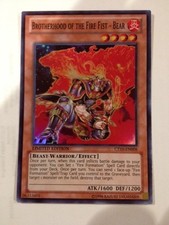 Yugioh-(5X) BROTHERHOOD of the FIRE FIST BEAR-CT10-EN008-Super rare**FREE SHIP**