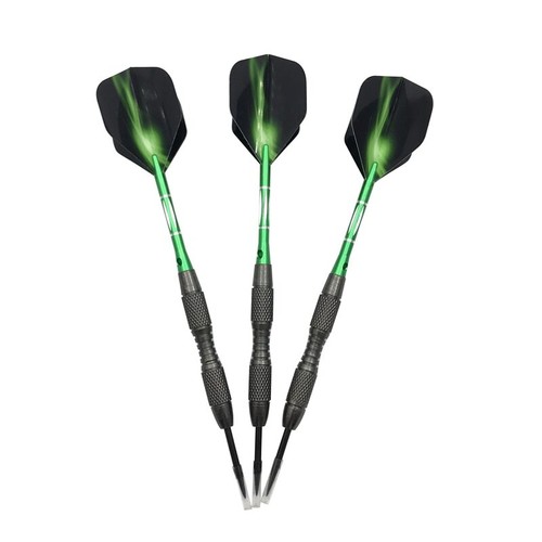 3pz Alberi Professionali Punta Acciaio Tungsteno Competizione Freccette Dure Barile Verde - Foto 3 di 17