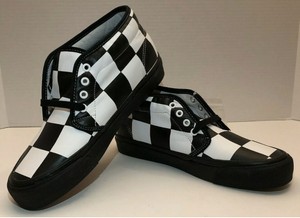 hightop checkered vans