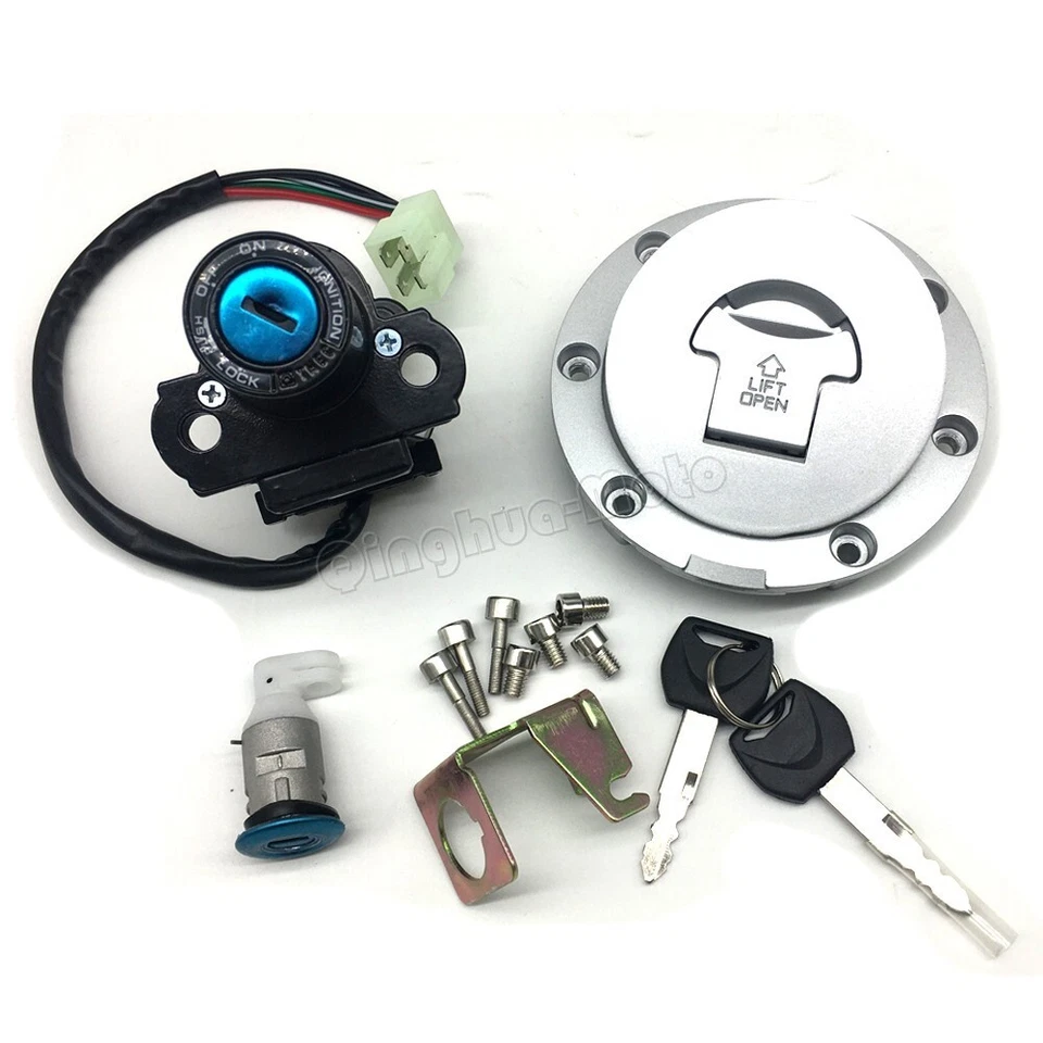 Interruptor de encendido Kit de bloqueo de asiento de tapa de gas combustible para Honda CBR600RR/CBR1000RR/1100XX Foto 3 de 4