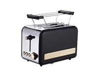 Michelino Toaster, 2 Scheiben, Edelstahl , Schwarz, Silber, Kupfer, Neu In Ovp