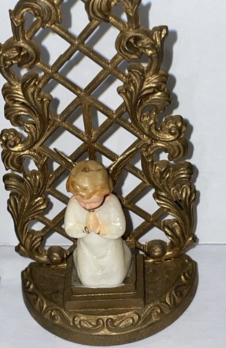 Vintage Hong Kong little boy praying plastic ornaments Box Religious 3.5” Set 4 - Picture 14 of 21