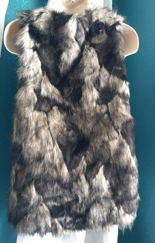 BCBGeneration Faux Fur Open Vest Sz Small Runs Big (NEW $148) - Picture 6 of 8