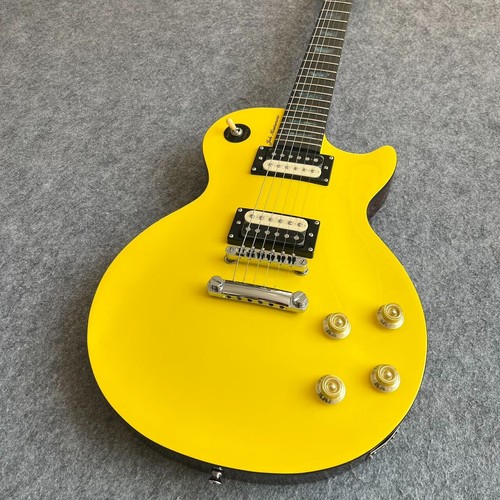 Guitarra eléctrica muy bonita, amarillo brillante, pelo liso de fábrica - Imagen 2 de 8