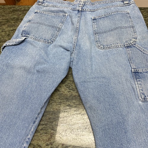 Steve & Barrys Vtg Carpenter Jeans Men 36x30 Blue Loose Fit 100% Cotton Workwear - Picture 6 of 8