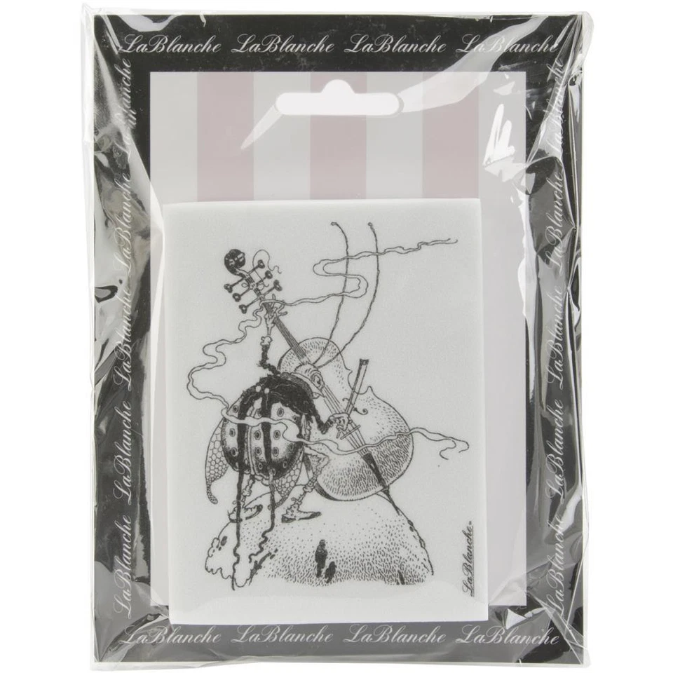 Carimbo de silicone montado em espuma de violoncelo LaBlanche NOVO besouro jardim natureza arte - Imagem 2 de 3