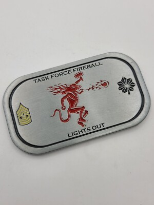 #ad Task Force Fireball Lights Out Afghanistan 2020 2021 3quot; Challenge Coin READ $90.00