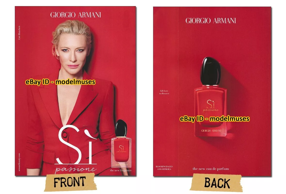 konkurrence Vild træfning GIORGIO ARMANI Fragrance 2-Page Magazine PRINT AD 2018 CATE BLANCHETT | eBay