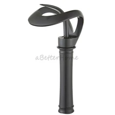 Creative Bathroom Countertop Wash Basin Faucets Wide Mouth Waterfall Mixer Tap