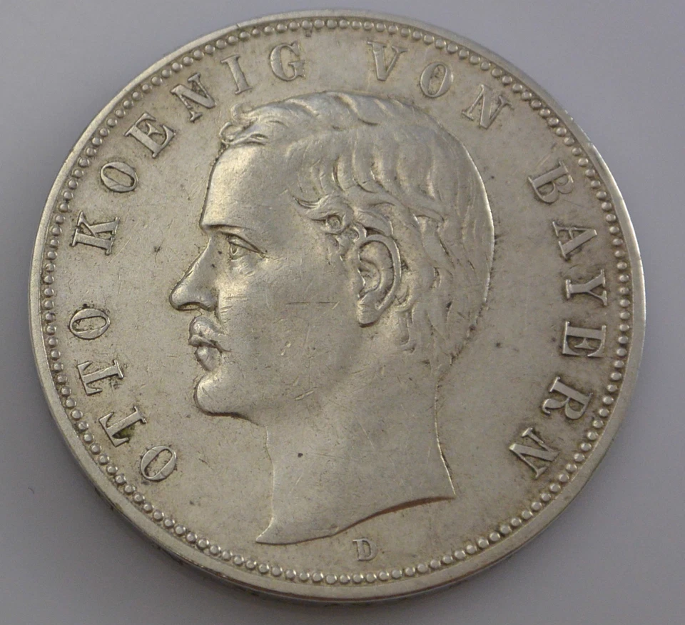  5 MARK OTTO KÖNIG 1908 D VON BAYERN  MÜNZE SILBER . - Bild 4 von 4