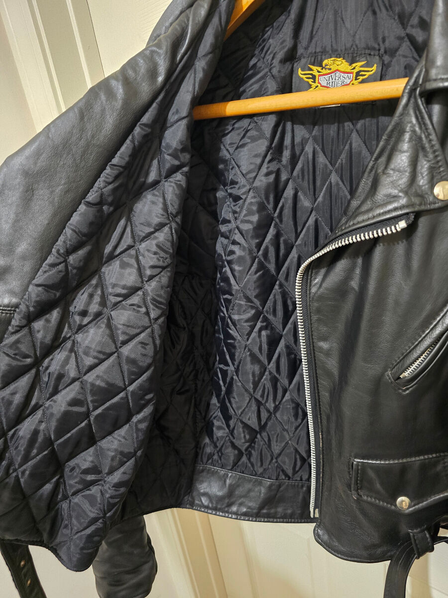 Vintage Universal Rider Motorcycle Jacket Mens XL Black Vintage Universal Rider Motorcycle Jacket Mens XL Black