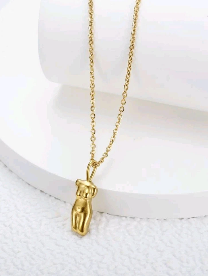 14k Gold filled Necklace "Godess" Woman Frau Körper Kette Surgical Steel  - Bild 1 von 4
