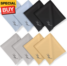 8 PCS Microfiber Cleaning Cloth for Glasses 6"x7" , Premium Eyeglass Cleaning C