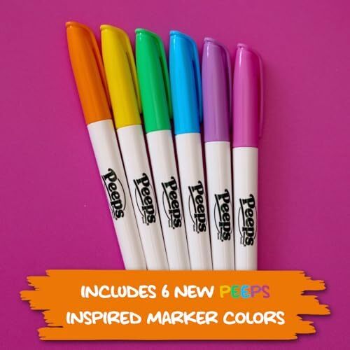 Eggmazing Egg Decorator Peeps Bunny Pink – 6 Quick-Dry Markers, Fun Easter Art - Picture 5 of 6