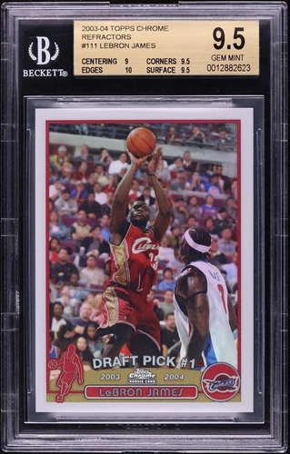 LeBron James 2003 Topps Chrome Refractor #111 Rookie BGS 9.5 Gem Mint 💎📈🐐