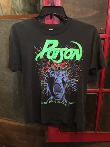 Vintage 1988 POISON Black Color gift For men women shirt reprint AN46398 - 第 1/3 張圖片