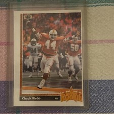 RARE MISPRINT 1991 Upper Deck Star Rookie RC #20 Chuck Webb Green Bay Packers 