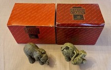 Martha Carey The Herd – “Scratch" & "Sniff” Elephant Sculptures / Ornaments