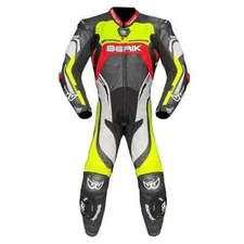 Real Cowhide Leather Motorcycle Biker Suit Motorbike Racing Protective Suit