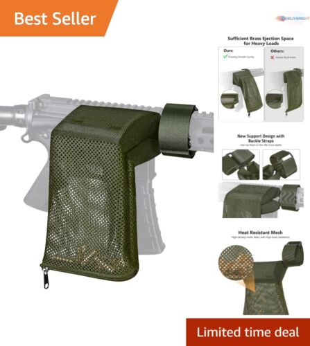 Quick-Release Tactical Brass Catcher with Firm Iron Frame and Zipper Closure