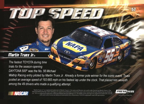 2012 Press Pass Ignite Racing base and Inserts - Pick from list - PYC - Picture 120 of 216