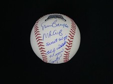 ERNIE BANKS BILLY WILLIAMS SAMMY SOSA SIGNED OMLB WRIGLEY BASEBALL NICKNAMES JSA
