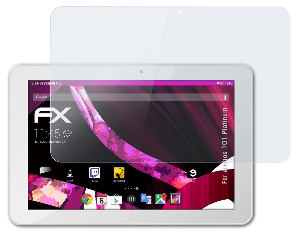 atFoliX Pellicola Vetro per Archos 101 Platinum 9H Armatura di protezione - Immagine 3 di 4