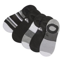 Quicksilver Super No Show Socks 5 Pair Men 6-12 NIP  
