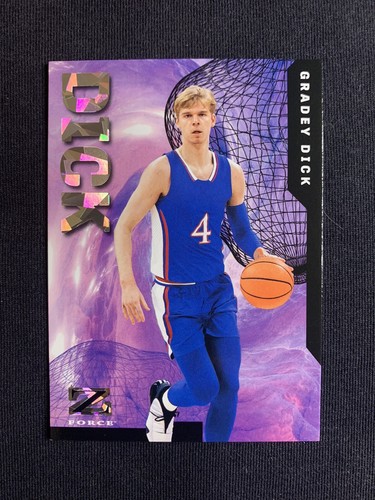 Gradey Dick 2023 Skybox Metal Universe Champions Rave Z-Force /150 #Z-10 Rookie
