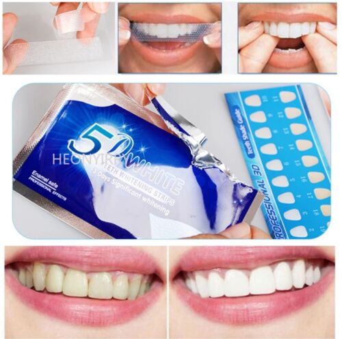 Extra Strong 5D Organic Teeth Whitening Strips Safe Dental Hygiene Cleaning - Picture 4 of 34