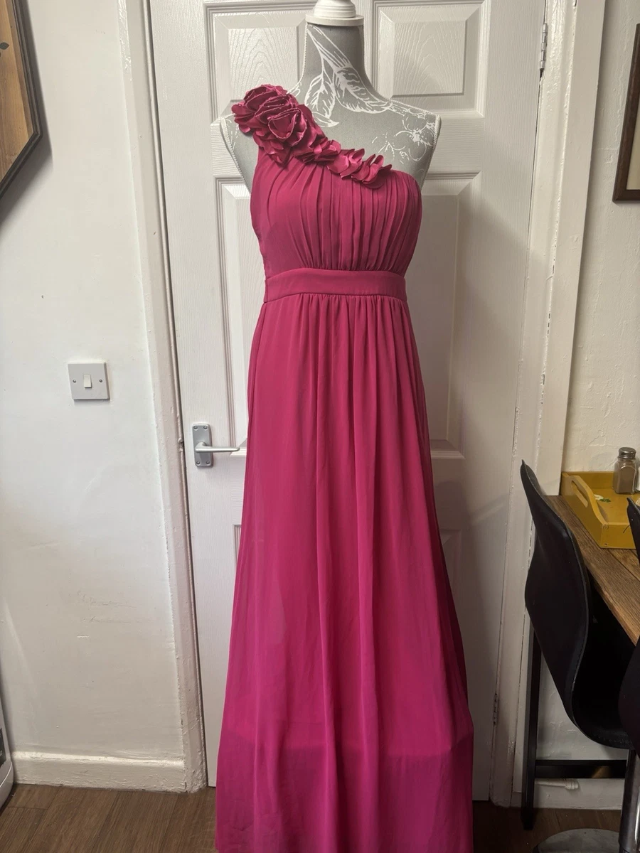 white christmas dresses Candy Pink Bridesmaid Dresses Uk Rose Charming Scoop Chiffon Bridesmai main image 1