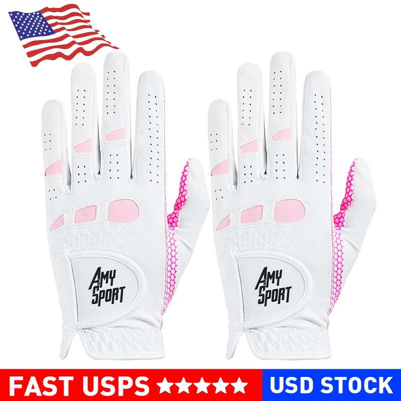 2 Pack Women's Golf Gloves Non Slip All Weather Left Hand