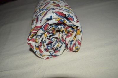 Hand Block Fabric Floral Print 100%Cotton 5 Yard NO TARRIF CHARGES 100% ZK_204