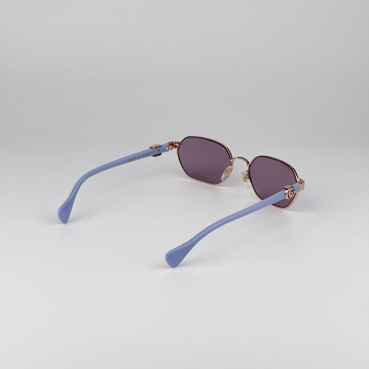Gucci Women Sunglasses Rose Gold Lilac Oval GG1593S 004 NEW  display picture 1